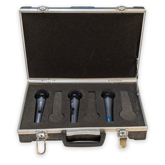 Sennheiser Other - Set of Sennheiser e815S e 815-S Dynamic Cardioid Microphone - 2 Working + Case